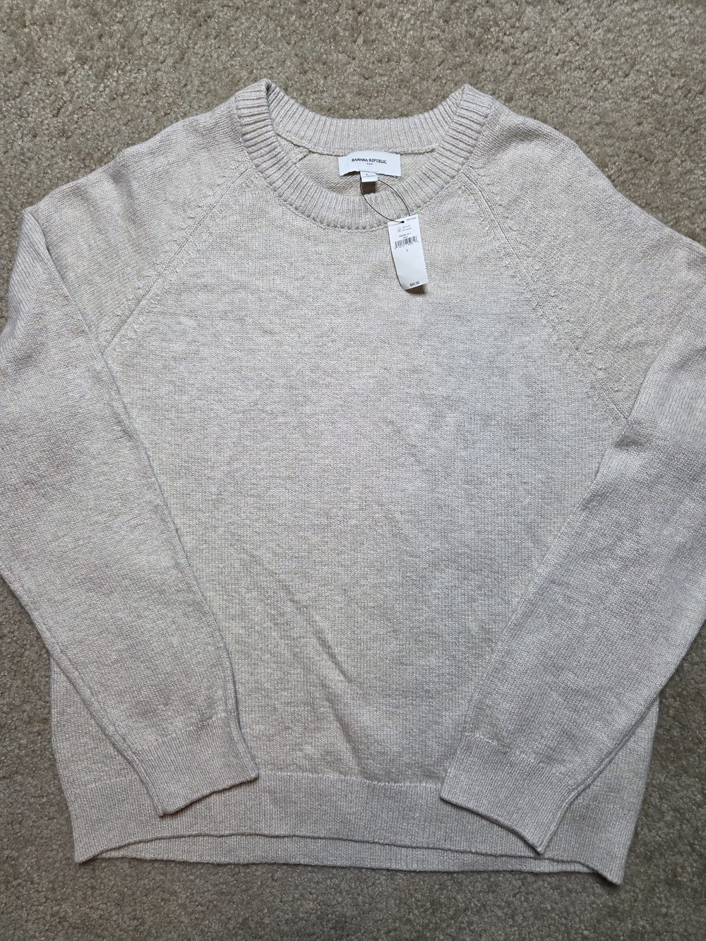 NWT Banana Republic Cozy Essential Crewneck Sweater Mens L
